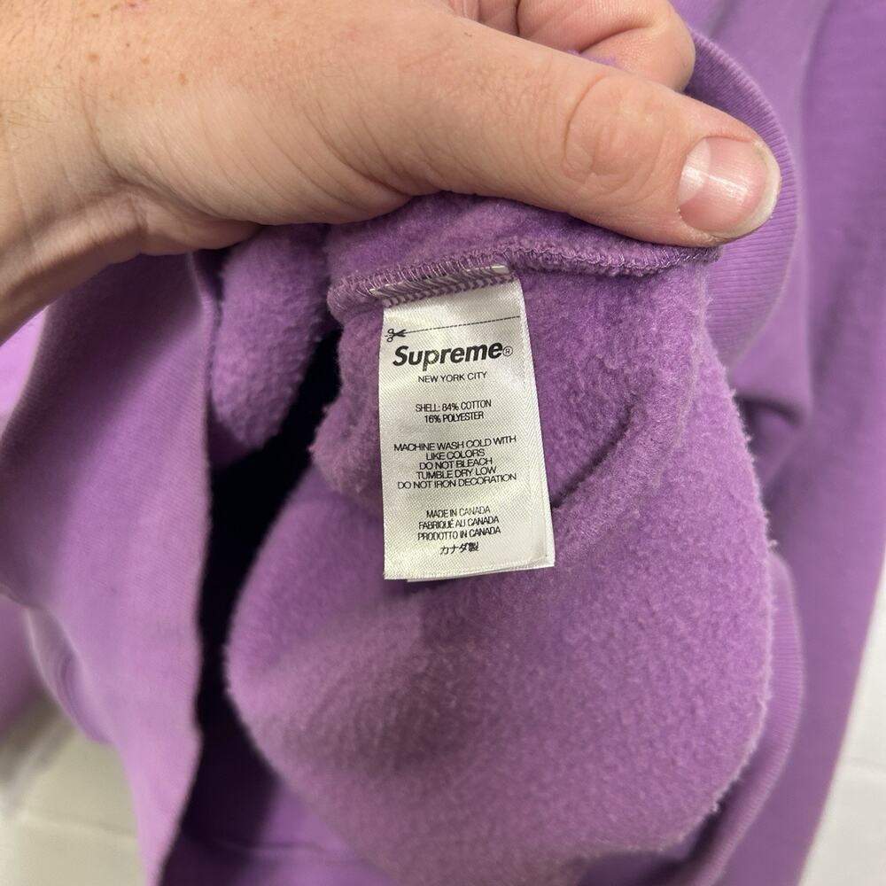 Supreme Box Logo Drawcord Hooded Sweatshirt “Purple” FW23 - Picture 10 of 11